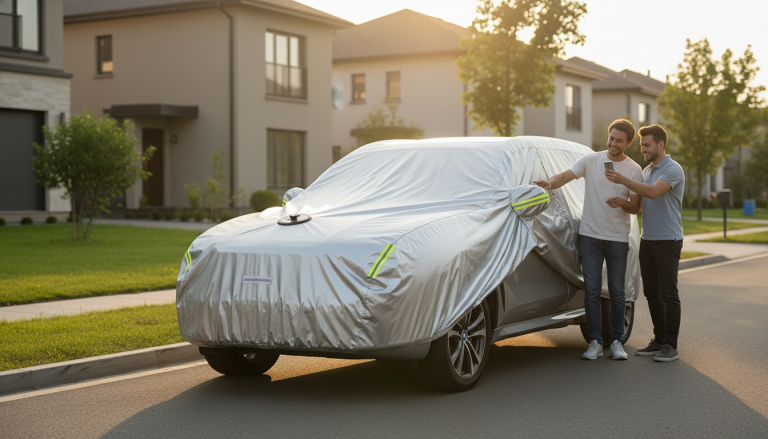 CoverX SUV Car Cover: 60-Second Suction-Mount Protection