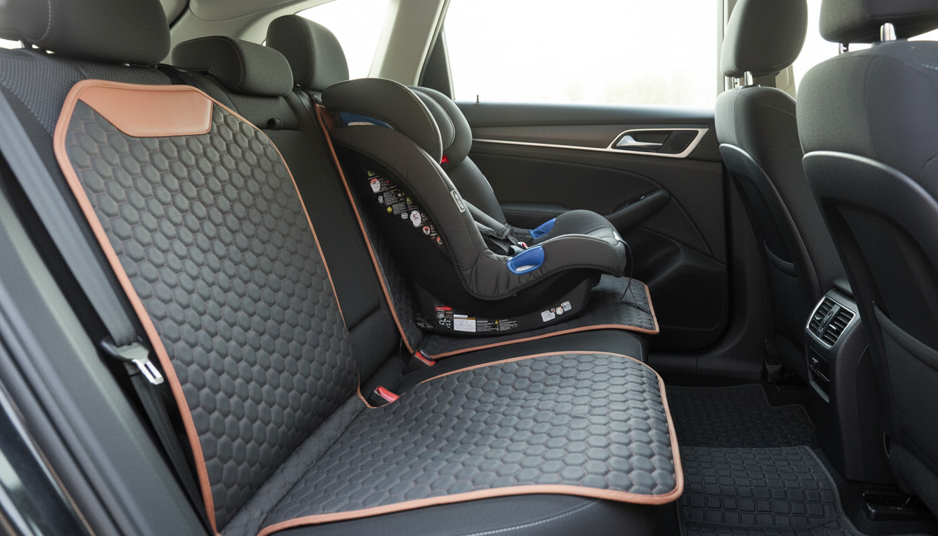 Hexy Car Seat Protector & Car Kick Mat Set (2 Pcs) | Owleys Setup Tips
