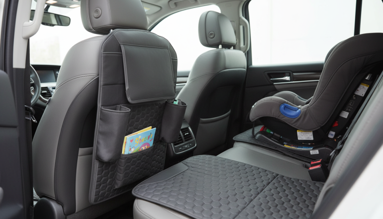 Hexy Seat Back Organizer & Protector Set: 2-Piece Clean-Up
