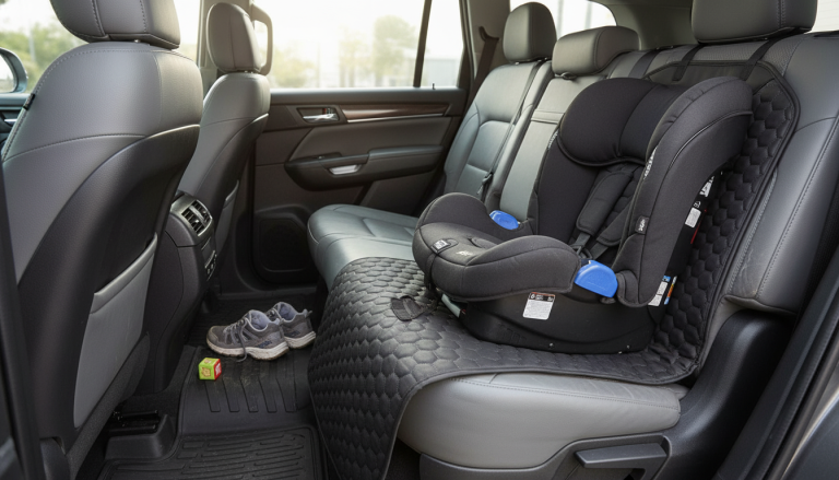 Hexy Seat Protector + Kick Mat Set: Block Scuffs Fast