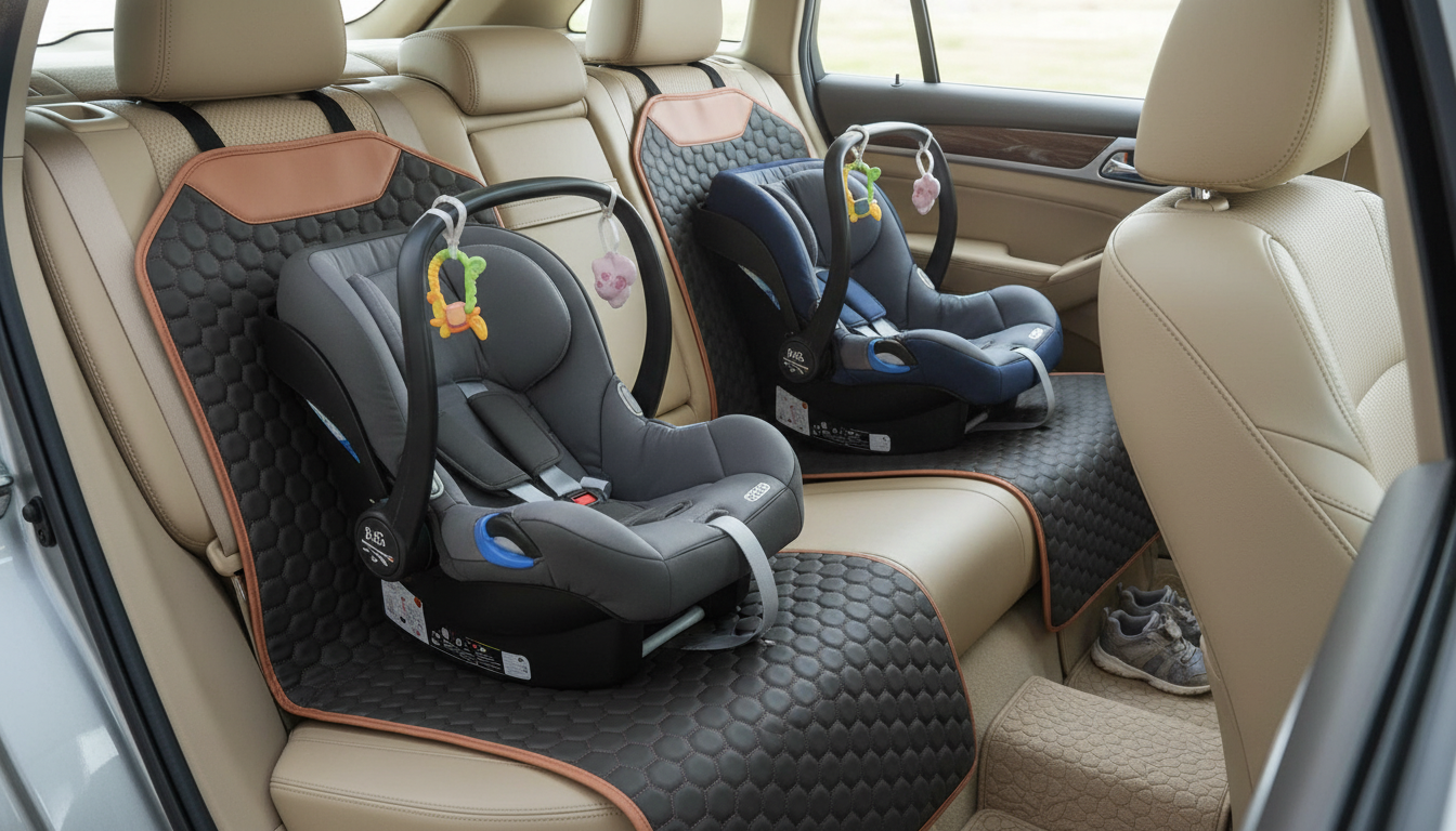 Hexy Twins 4-Piece Seat & Seatback Protectors for Kids