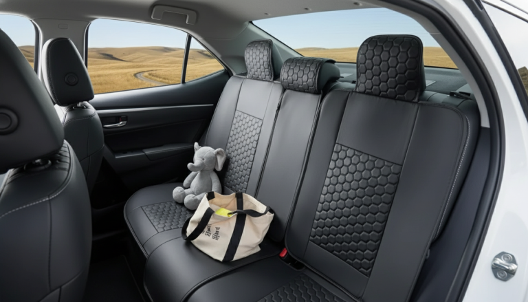 Rivian Rear Seat Covers: Custom Fit Eco‑Leather (Black)