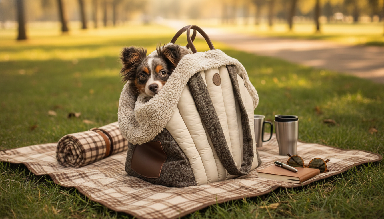 Seashell Brown Dog Carrier Bag: King Woof Travel Guide