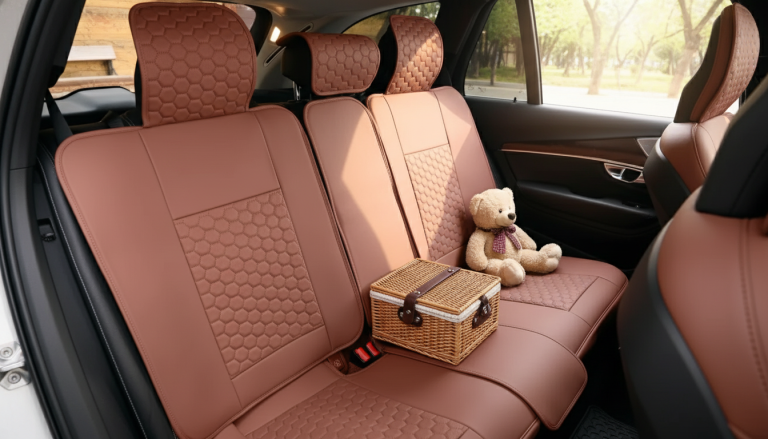 Volvo XC90 (2015–2026) Harlow Rear Seat Covers, Brown