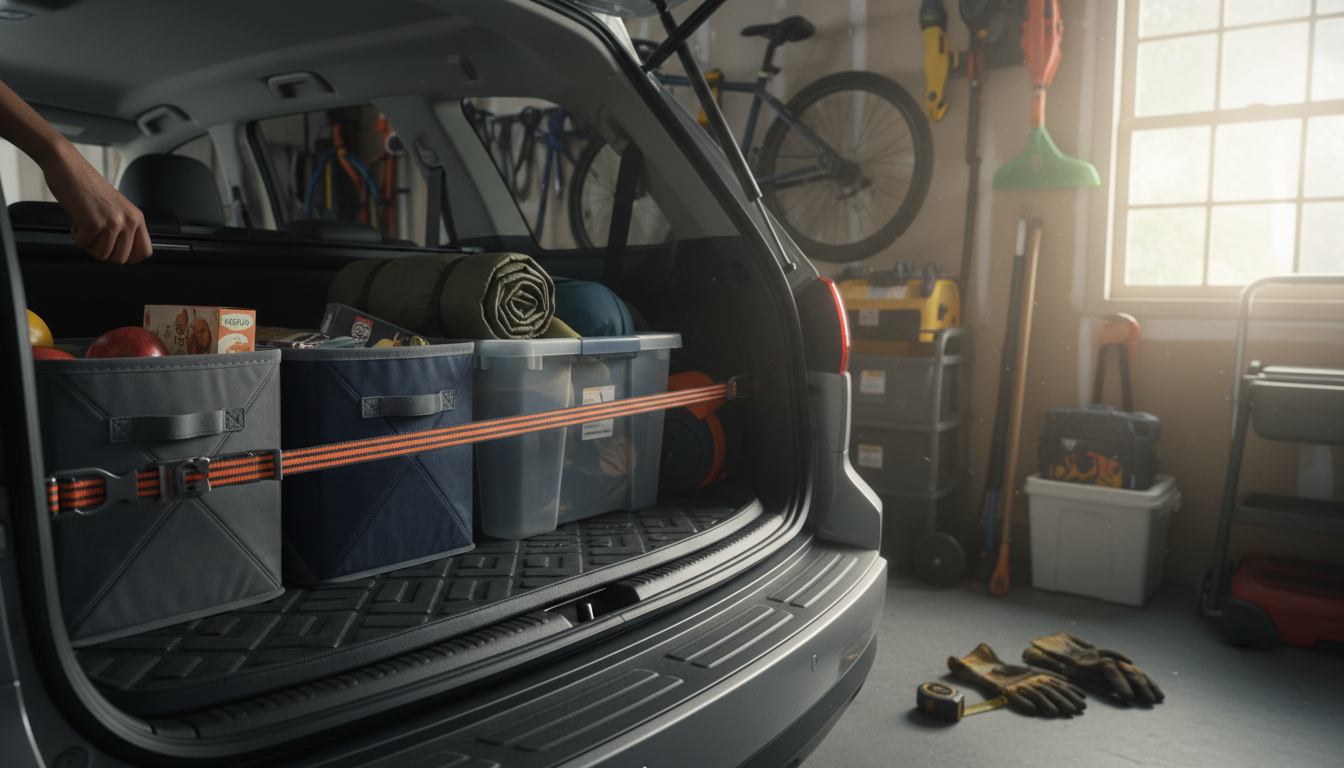 Secure SUV Trunk Cargo: Mats, Bins, Straps