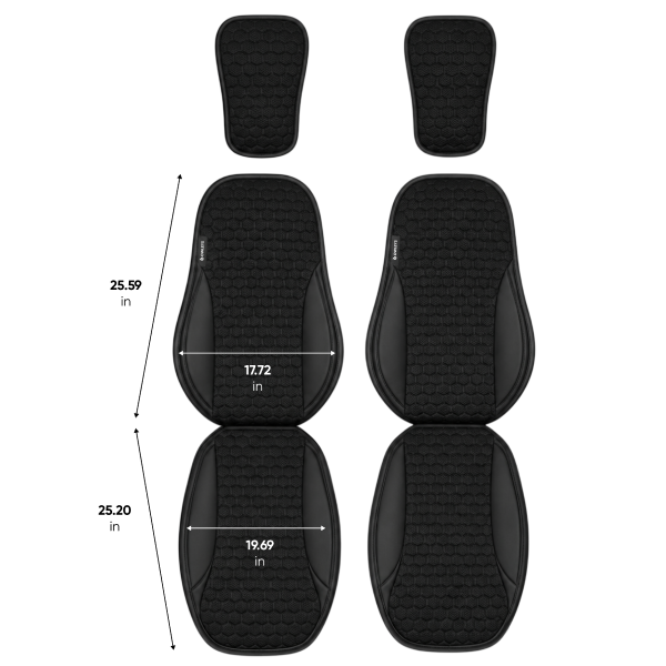 Airlux Front Seat Covers Dimensions & Specifications