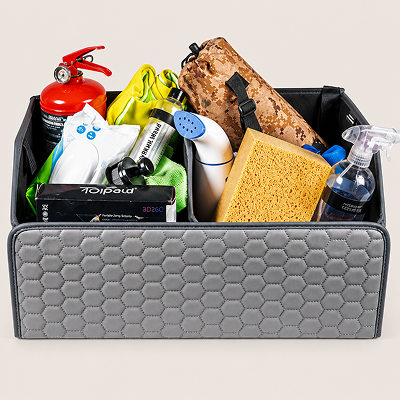 Gray Hexy 21.6 Inch Trunk Organizer Description 3