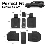 Kia EV9 Seat Covers (2024–2026) – Back Seat Custom Fit, Premium Eco-Leather  |  Owleys - View 3