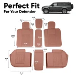 Land Rover Defender Seat Covers (2020–2026) – Back Seat Custom Fit, Premium Eco-Leather  |  Owleys - View 3