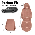 Land Rover Defender Seat Covers (2020–2026) – Front Seat Custom Fit, Premium Eco-Leather  |  Owleys - View 3