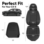 Mazda CX-5 Seat Covers (2017–2026) – Front Seat Custom Fit, Premium Eco-Leather  |  Owleys - View 3