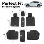 Porsche Cayenne Seat Covers (2019–2026) – Back Seat Custom Fit, Premium Eco-Leather  |  Owleys - View 3