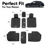 Porsche Macan Seat Covers (2015–2026) – Back Seat Custom Fit, Premium Eco-Leather  |  Owleys - View 3