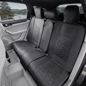 Porsche Macan Seat Covers (2015–2026) – Back Seat Custom Fit, Premium Eco-Leather  |  Owleys
