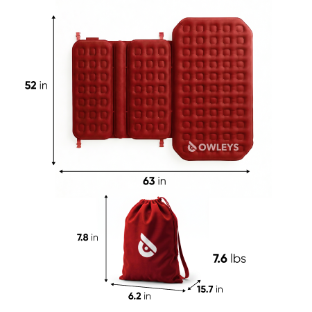 Stargazer Inflatable Car Air Bed Dimensions and Specifications