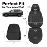 Volvo XC60 Seat Covers (2018–2026) – Front Seat Custom Fit, Premium Eco-Leather  |  Owleys - View 3