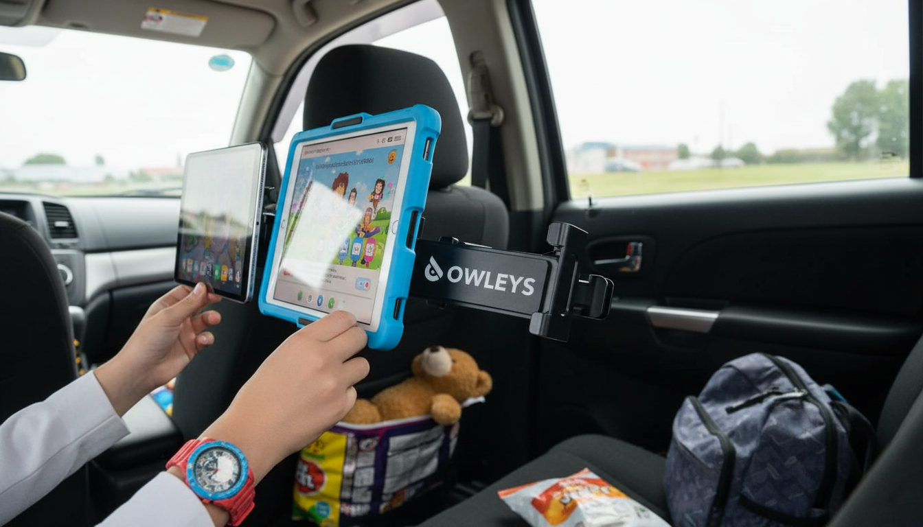 How Adjustable Are Headrest Tablet Holders in Cars?