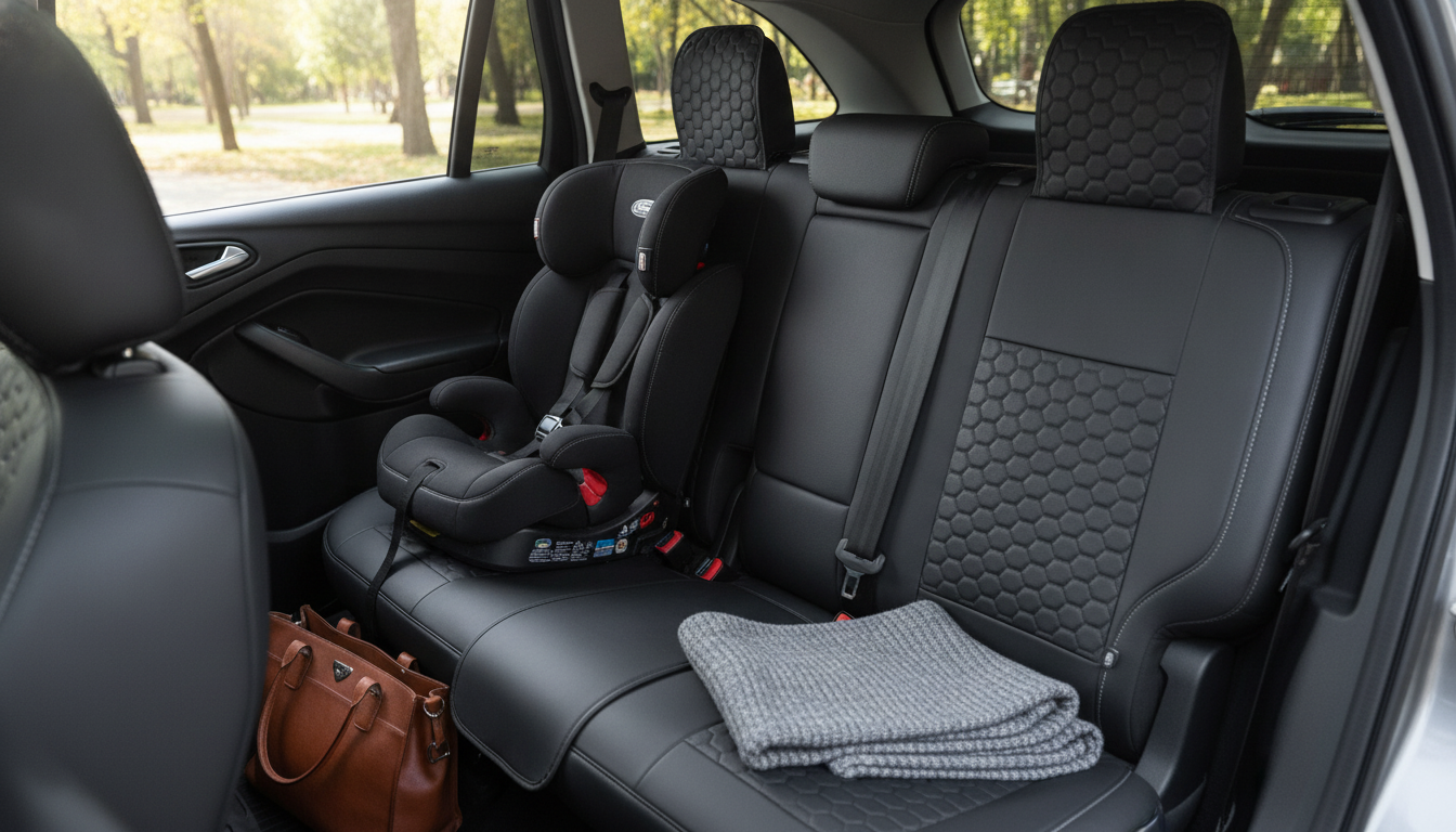 Ford Escape (2013–2024) Harlow Rear Seat Covers, Black
