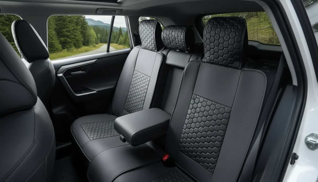 2015–2026 Toyota RAV4 Back Seat Covers: Eco-Leather Fit
