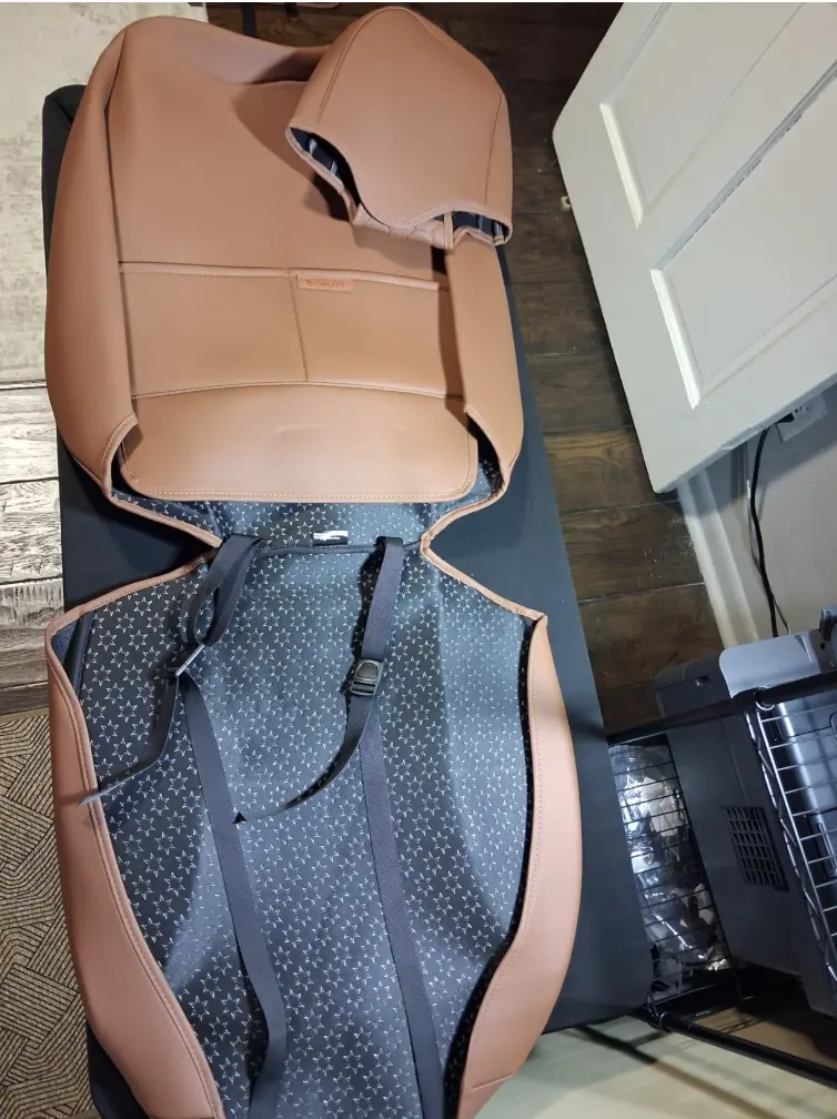 Rear cover laid over the original seat before install