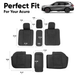 Acura MDX Seat Covers (2001–2026) – Back Seat Custom Fit, Premium Eco-Leather  |  Owleys - View 3