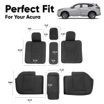 Acura RDX Seat Covers (2007–2026) – Back Seat Custom Fit, Premium Eco-Leather  |  Owleys - View 3