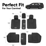 Kia Carnival Seat Covers (2006–2026, 8-Seater) – Back Seat Custom Fit, Premium Eco-Leather  |  Owleys - View 3