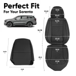 Kia Sorento Seat Covers (2003–2026) – Front Seat Custom Fit, Premium Eco-Leather  |  Owleys - View 3