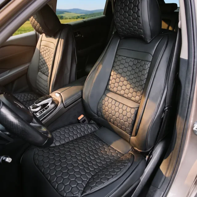 Nissan Rogue Seat Covers (2008–2026) – Front Seat Custom Fit, Premium Eco-Leather  |  Owleys