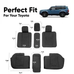 Toyota Land Cruiser Seat Covers (1998–2026) – Back Seat Custom Fit, Premium Eco-Leather  |  Owleys - View 3