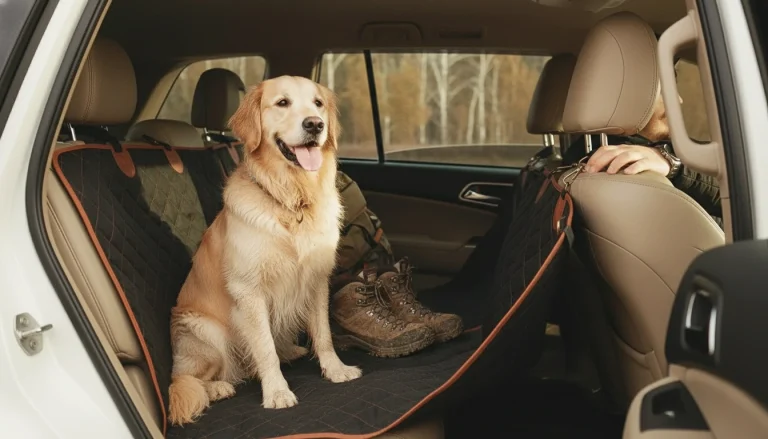 Owleys Travel Buddy Dog Car Seat Cover for Wet, Muddy Trips