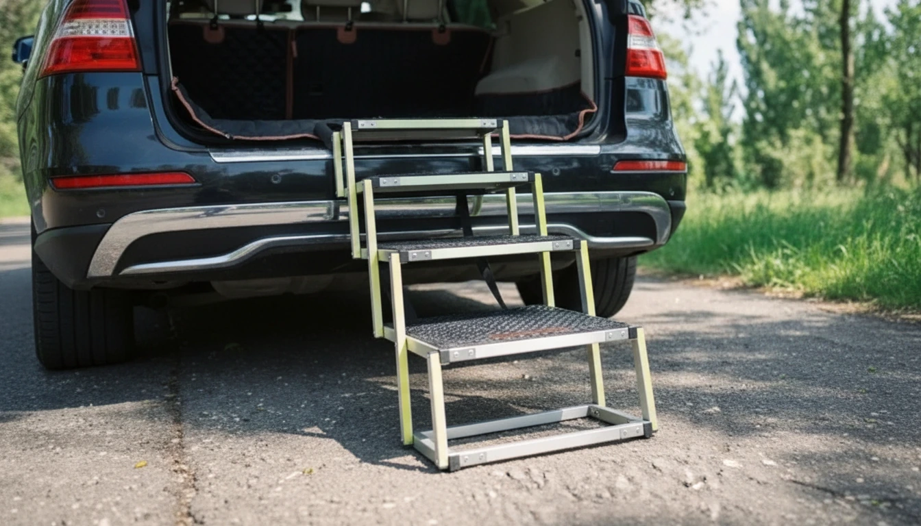 Car Dog Ramp setup detail