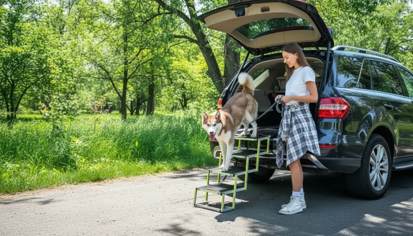 Car Dog Ramp in an appropriate real-world setting
