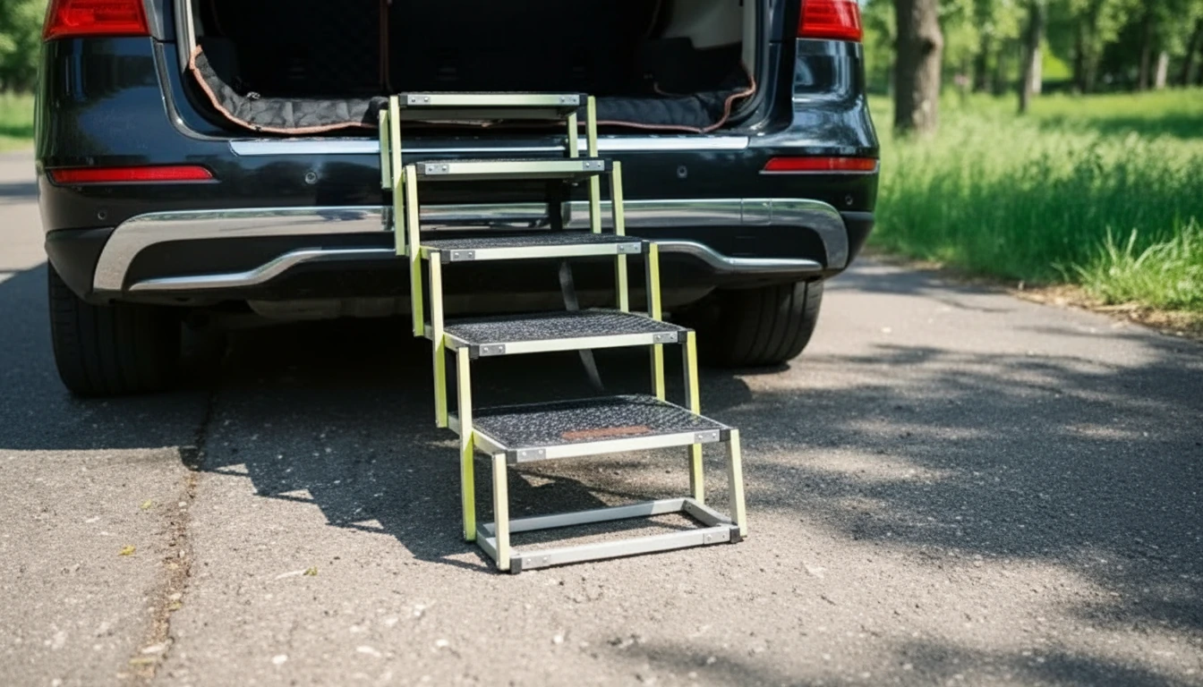 Car Dog Ramp setup detail