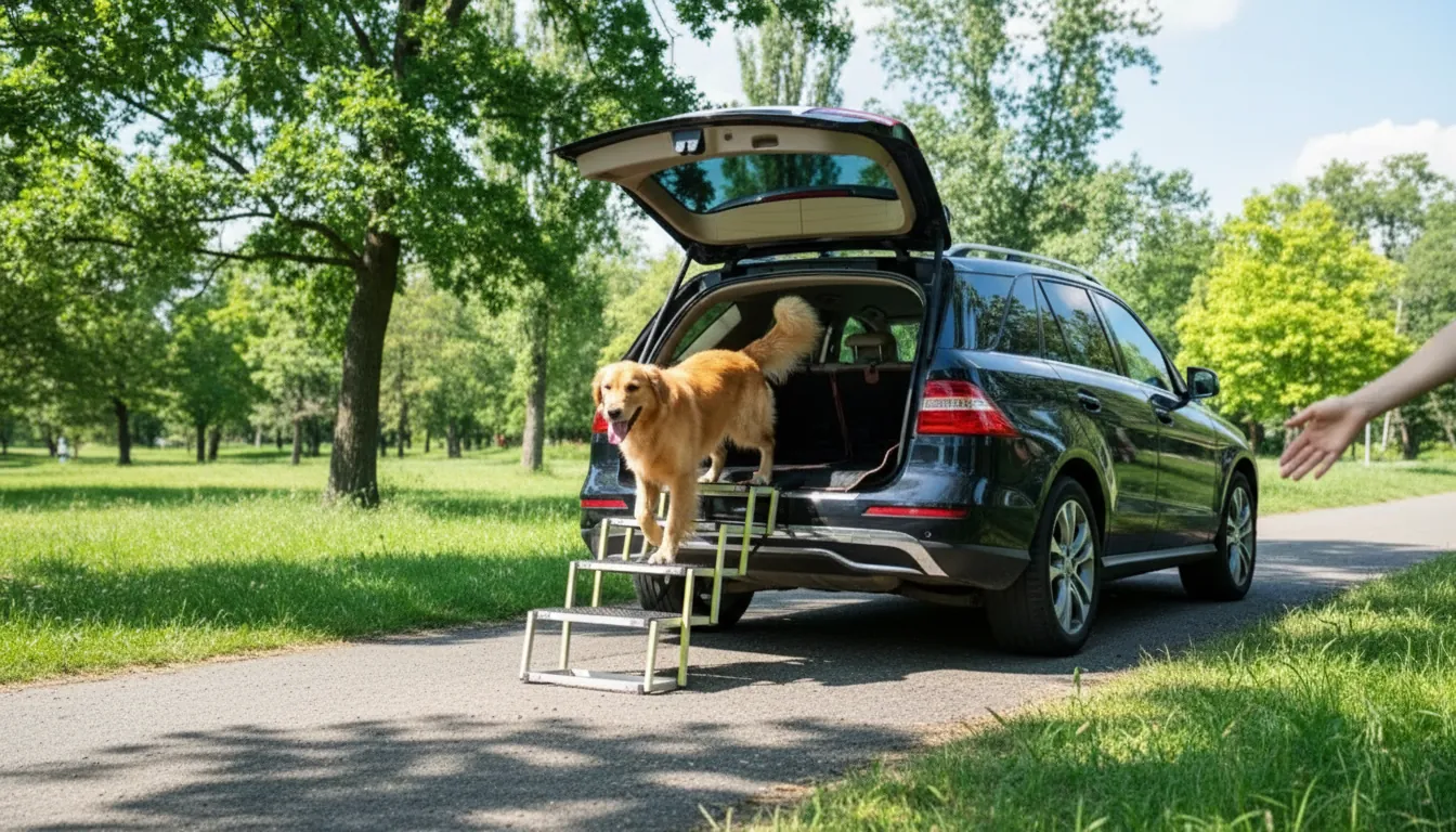 Car Dog Ramp in an appropriate real-world setting