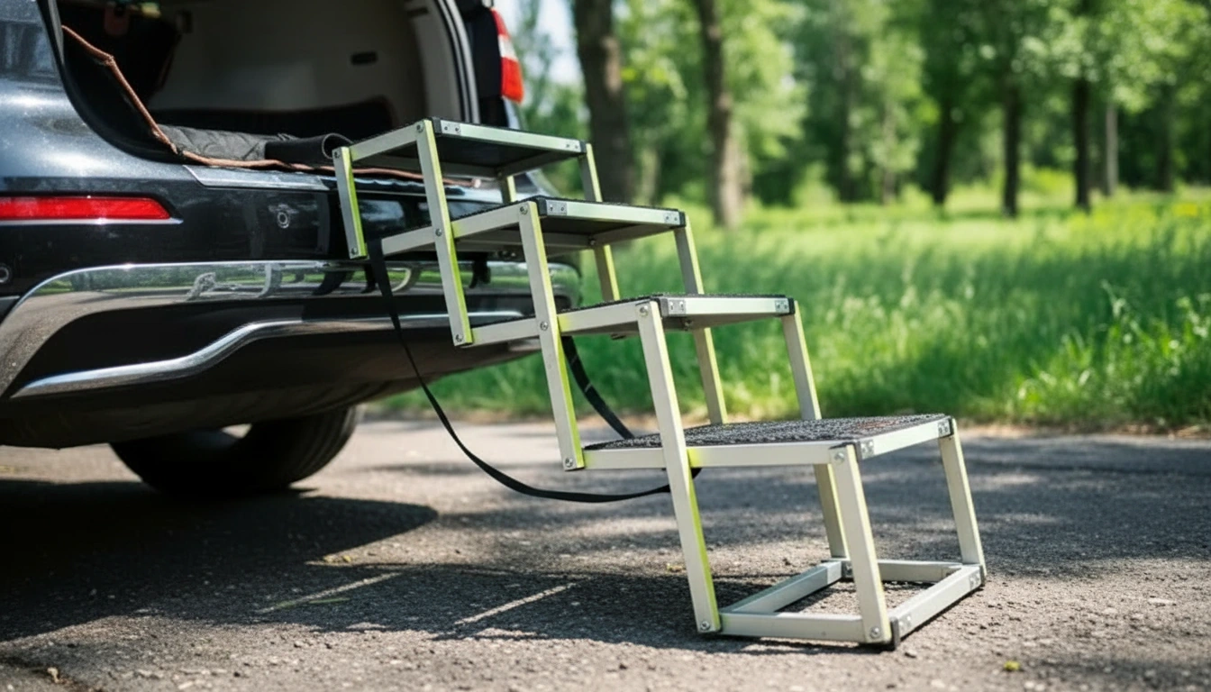 Car Dog Ramp setup detail