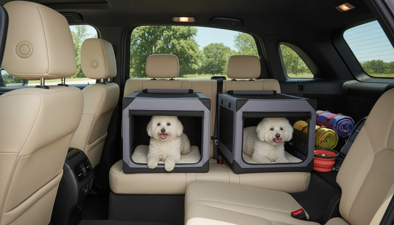 Travel Dog Crate in an appropriate real-world setting