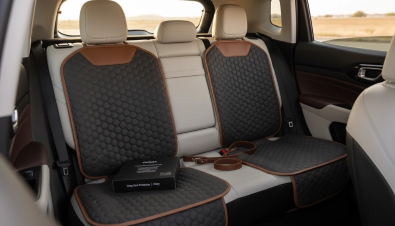 Jeep Seat Protector | “Hexy” arranged inside a clean car interior