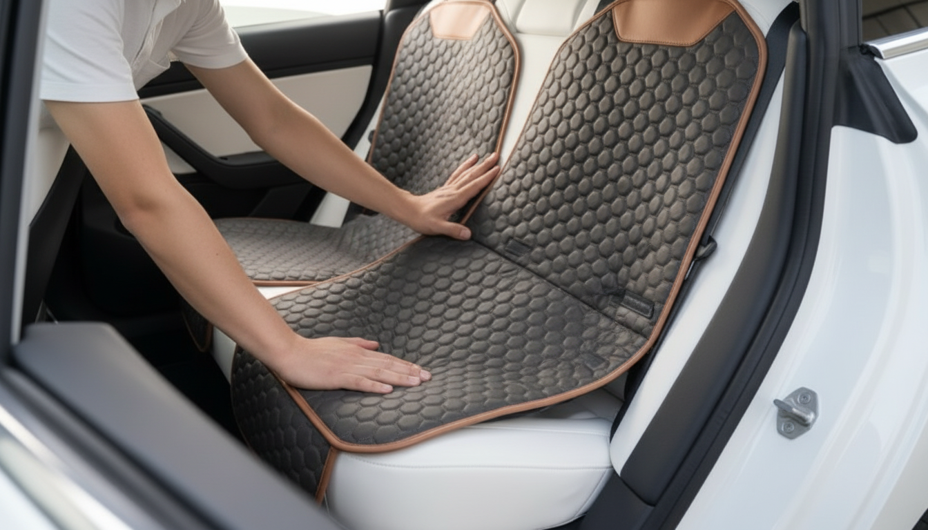 Watch the Tesla Model Y Child Seat Protector | “Hexy” product video