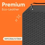 Car Seat Back Protector  |  Black “Hexy” by Owleys - View 3
