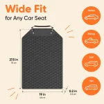 Car Seat Back Protector  |  Black “Hexy” by Owleys - View 2
