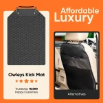 Car Seat Back Protector  |  Black “Hexy” by Owleys - View 9