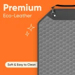 Car Seat Back Protector  |  Gray “Hexy” by Owleys - View 3