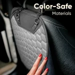 Car Seat Back Protector  |  Gray “Hexy” by Owleys - View 8