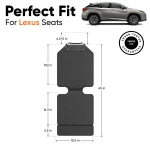 Black Lexus Car Seat Protector  |  Black “Hexy” by Owleys - View 3
