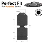 Black Porsche Car Seat Protector  |  Black “Hexy” by Owleys - View 3