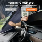 Retractable Windshield Sun Shade  |  “RollShade” by Owleys - View 4