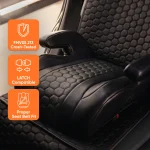 Backless Booster Seat with LATCH  |  Black “Snug Bug” by Owleys - View 2