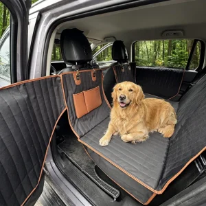 Hard Bottom Dog Car Seat Cover  |  “Travel Buddy Mk. III” by Owleys
