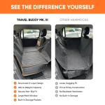 Hard Bottom Dog Car Seat Cover  |  “Travel Buddy Mk. III” by Owleys - View 8